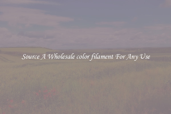 Source A Wholesale color filament For Any Use
