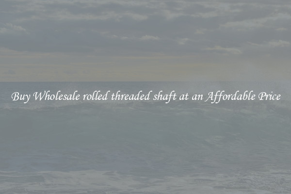 Buy Wholesale rolled threaded shaft at an Affordable Price