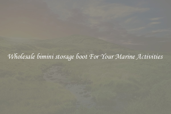 Wholesale bimini storage boot For Your Marine Activities 