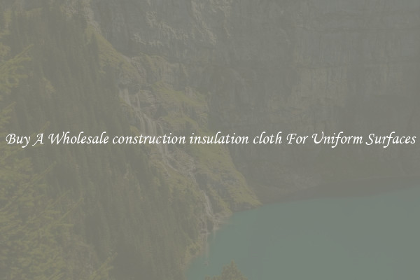 Buy A Wholesale construction insulation cloth For Uniform Surfaces