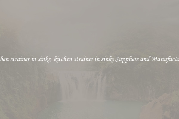 kitchen strainer in sinks, kitchen strainer in sinks Suppliers and Manufacturers