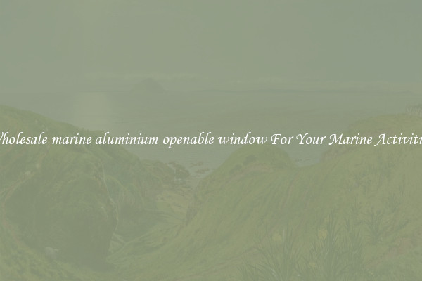 Wholesale marine aluminium openable window For Your Marine Activities 