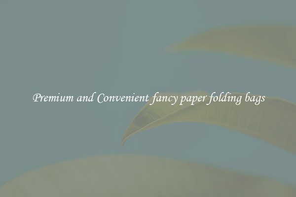 Premium and Convenient fancy paper folding bags