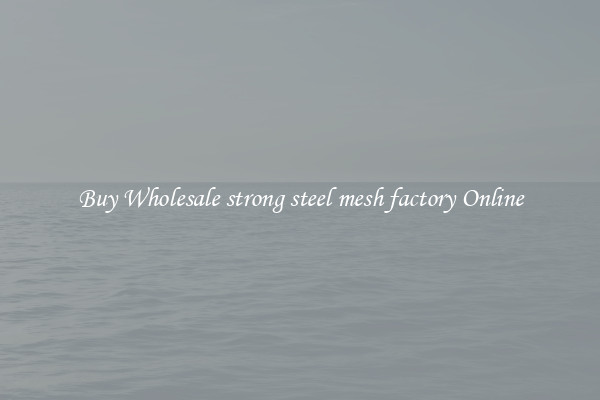 Buy Wholesale strong steel mesh factory Online