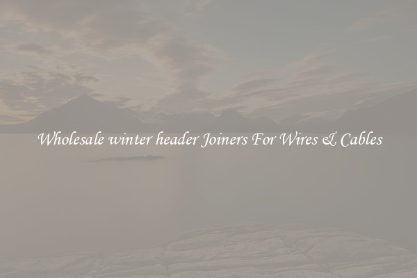 Wholesale winter header Joiners For Wires & Cables