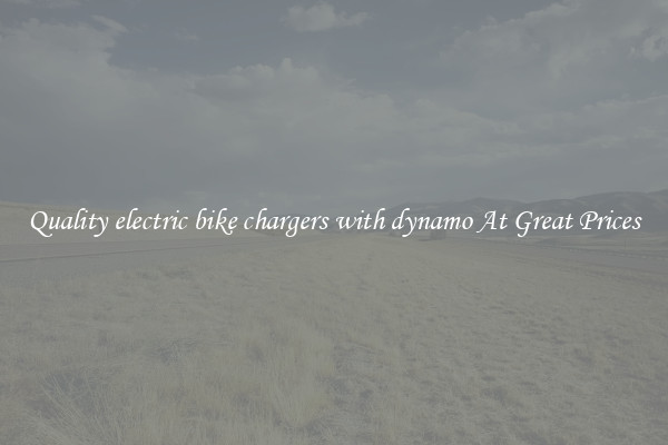 Quality electric bike chargers with dynamo At Great Prices