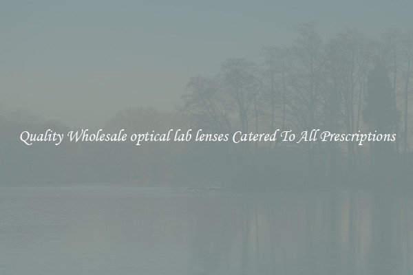 Quality Wholesale optical lab lenses Catered To All Prescriptions