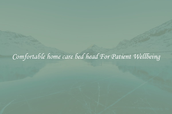 Comfortable home care bed head For Patient Wellbeing