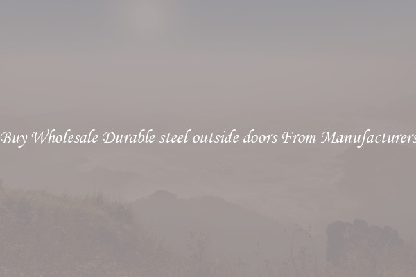 Buy Wholesale Durable steel outside doors From Manufacturers
