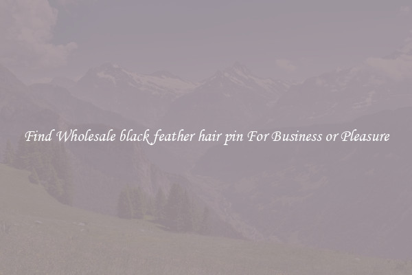 Find Wholesale black feather hair pin For Business or Pleasure